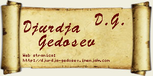 Đurđa Gedošev vizit kartica